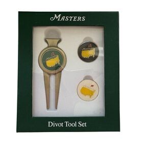 Vintage 1997 Masters Divot Tool‎ Ball Marker Set Tiger Woods PGA Tour Golf NIB